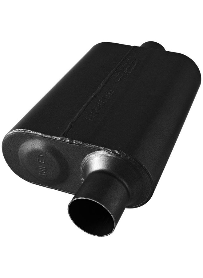 FLOWMASTER 8042541 40 Series Muffler 409S - 2.50 Offset IN / 2.50 Center OUT - Aggressive Sound - Image 1