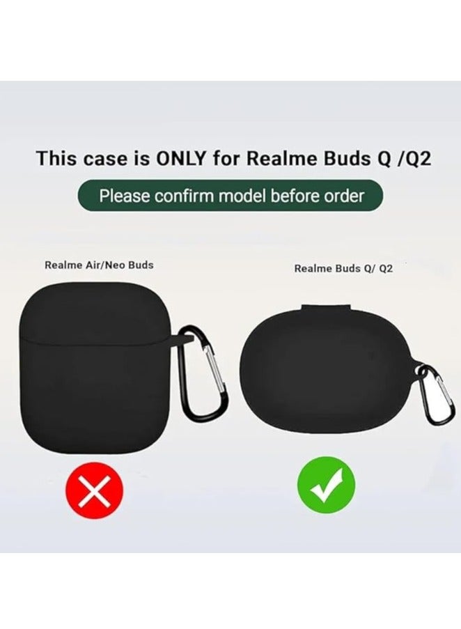 حافظة سيليكون لسماعه ريلمي بودز Q - أسود - Image 3