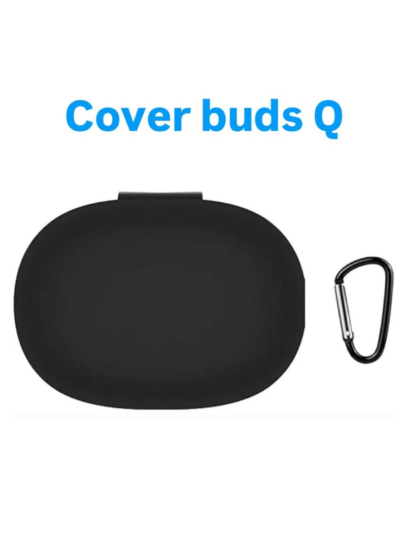 حافظة سيليكون لسماعه ريلمي بودز Q - أسود - Image 1