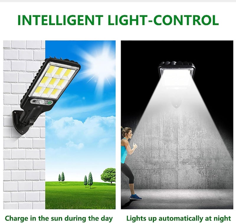 BLURISM Outdoor Sports Sensor Solar Light Solar Powered Street Area Lighting Wall Lights with Remote WaterResistant Portable Floodlights for Outdoor Security Wireless Infrared Sensor - Image 3