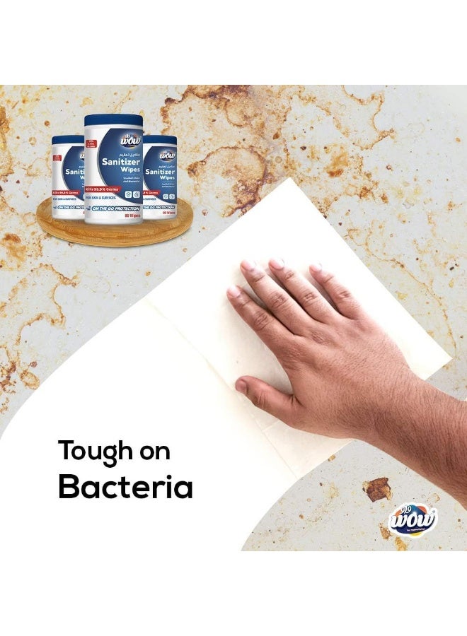 WOW Sanitizer Wipes - 80 Count Canister - Image 5