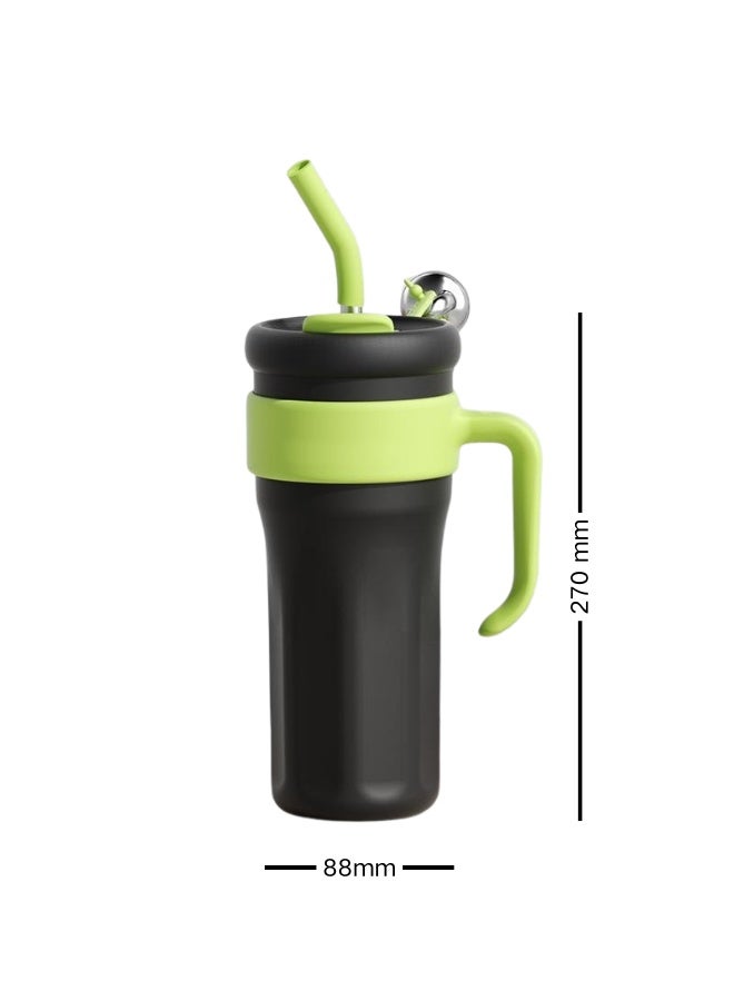Black and green Ice Tumbler（water bottle）Pro 1.2L - 24Hr Vacuum Insulated Stainless Steel Water Bottle for Extreme Heat, Giant Leakproof Tumbler with Sweat-Free Design, Desert Cooler for Outdoor/Car - Image 5