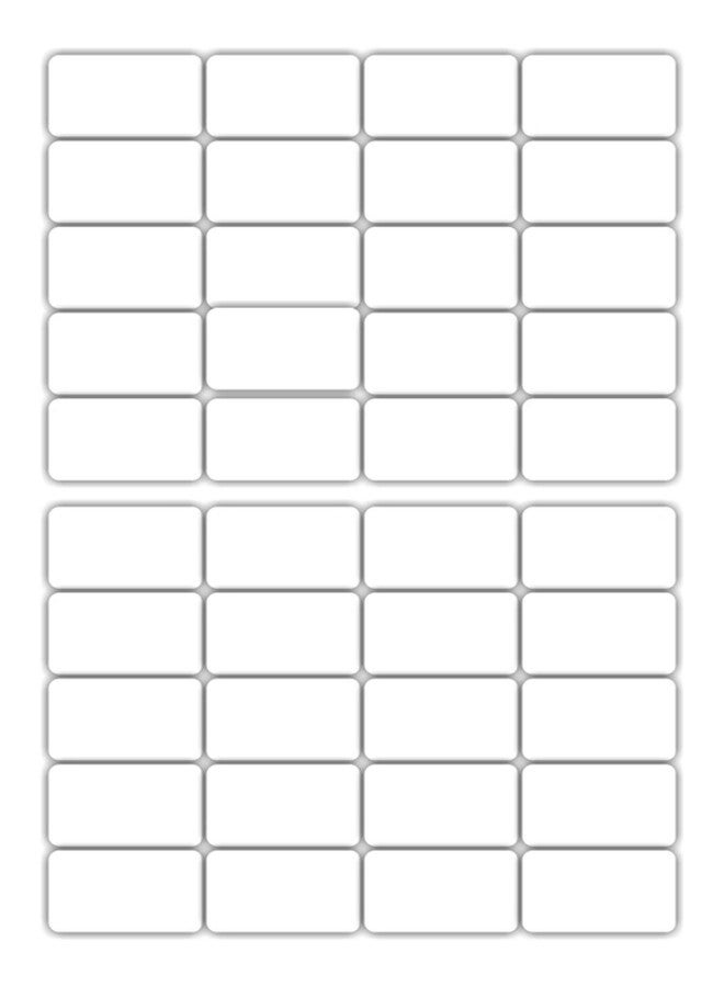 iberry's 108 pieces Waterproof Vinyl Stickers for Mason Jars Glass Bottle, Decals Craft, Kitchen Jar (Paper, 7 cm x 4 cm, White, 108 Piece) (Rectangle with Edge Corner Sticker) ( 9 ) - Image 2
