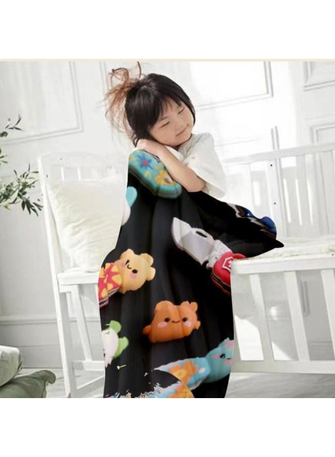 general Baby and children's cartoon flannel thin blanket (warm and comfortable, suitable for sleep, game use) 70cm*100cm - Image 1