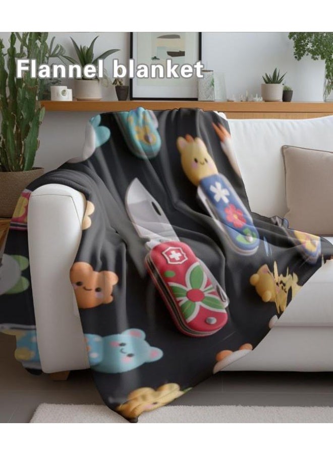 general Baby and children's cartoon flannel thin blanket (warm and comfortable, suitable for sleep, game use) 70cm*100cm - Image 3
