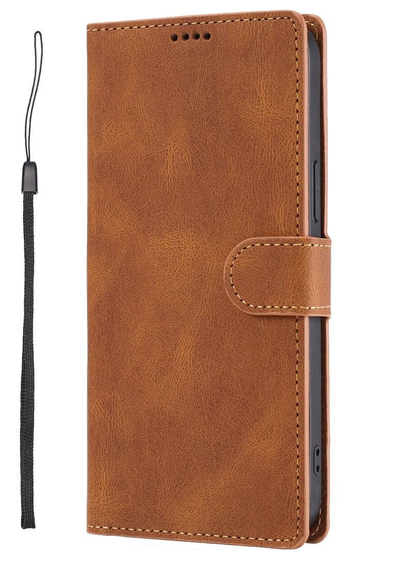 Suteni Flip Cover Leather Protective Hidden Card Slots Phone Case for iPhone - Image 1