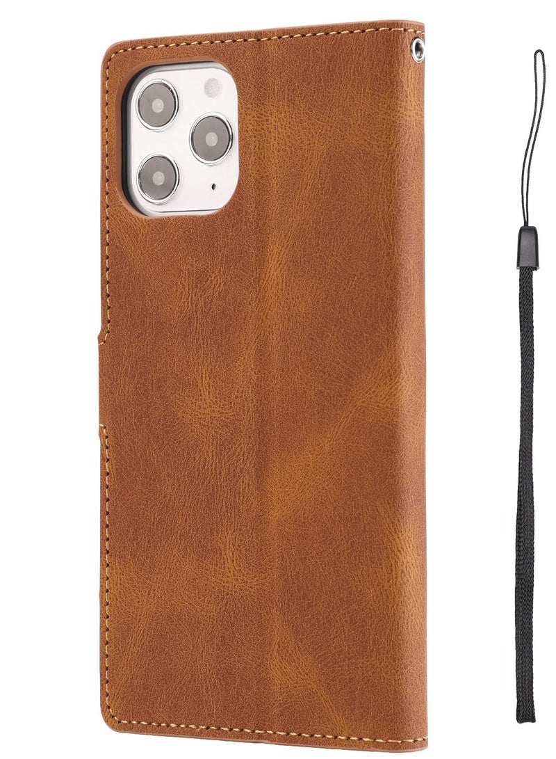 Suteni Flip Cover Leather Protective Hidden Card Slots Phone Case for iPhone - Image 2