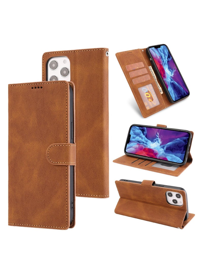 Suteni Flip Cover Leather Protective Hidden Card Slots Phone Case for iPhone - Image 3
