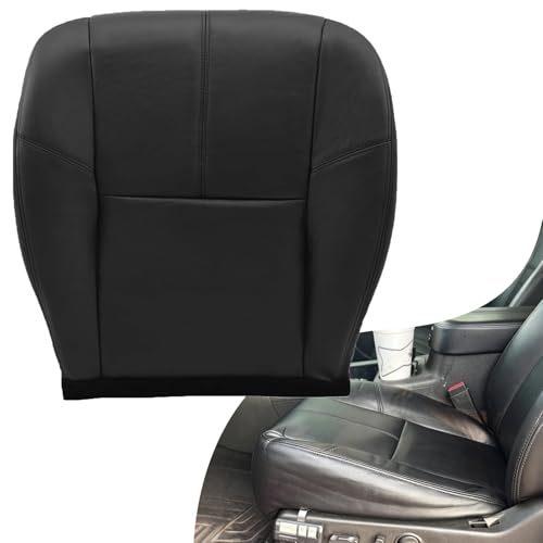 AOUTTUOA #193 Black Driver or Passenger Side Bottom Replacement Seat Cover Microfiber Leather Fit for Chevy Silverado Suburban Avalanche GMC Sierra Tahoe Yukon 2007 2008 2009 2010 2011 2012 2013 2014 - Image 1