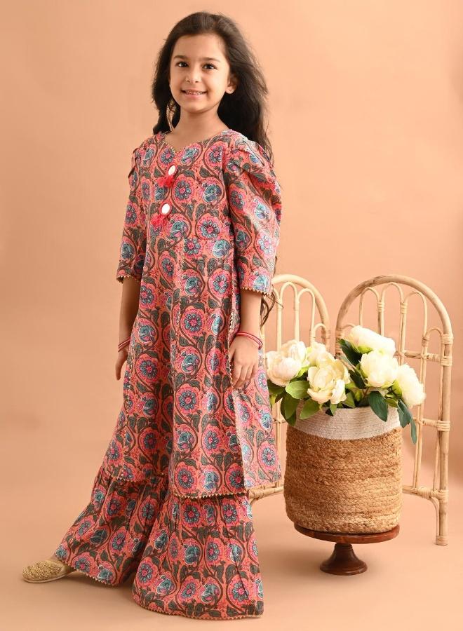 LILPICKS Printed Kurta Sharara Set - Image 5