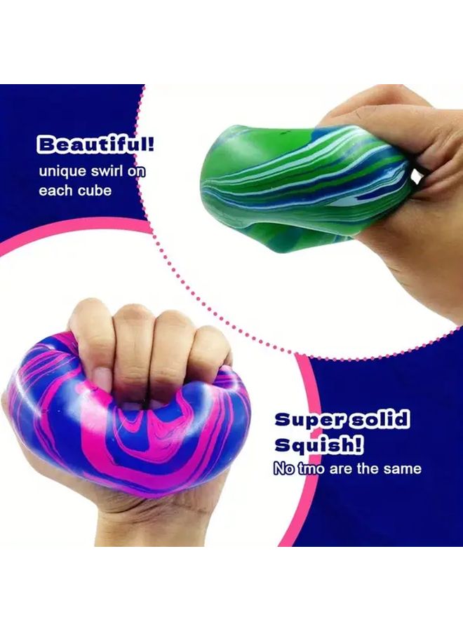 Slow Rebound Slime Filled TPR Cube Sensory Fidget Toy Colorful Blocks Random 2PCs 3cm - Image 5