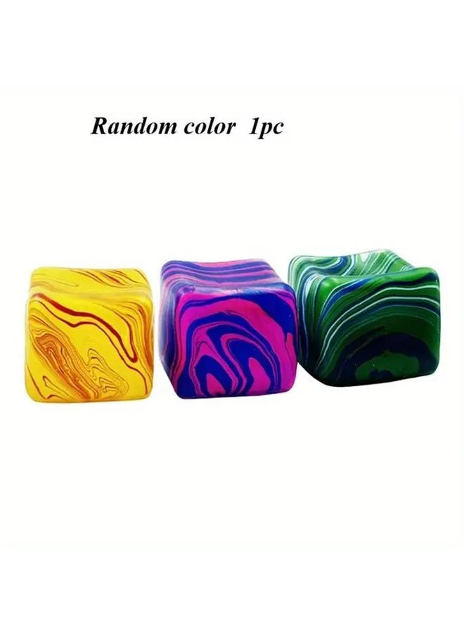 Slow Rebound Slime Filled TPR Cube Sensory Fidget Toy Colorful Blocks Random 2PCs 3cm - Image 4