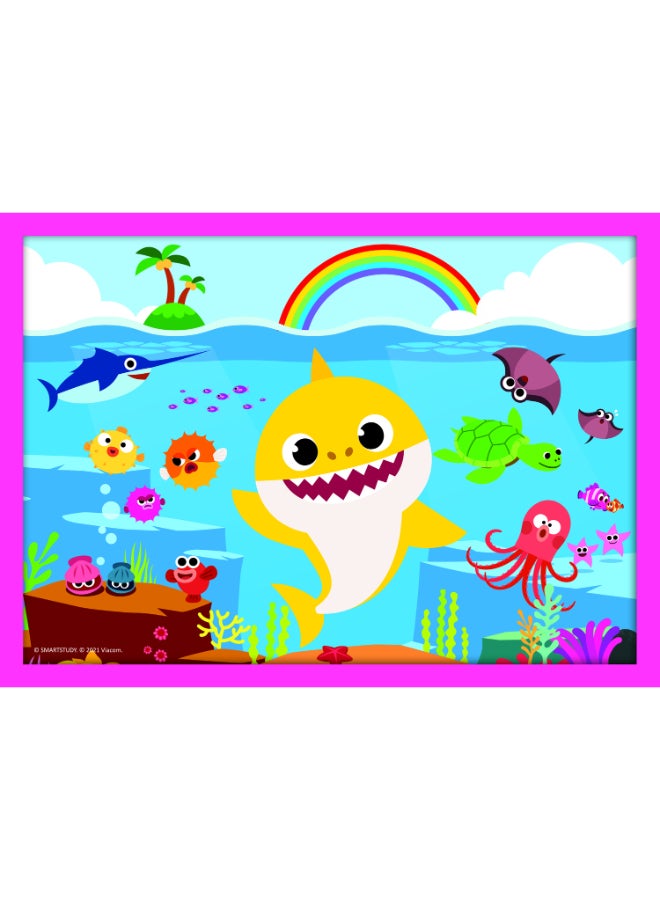 Trefl Puzzles - "4in1 (12, 15, 20, 24)" - The Shark family / Viacom Baby Shark - Image 2