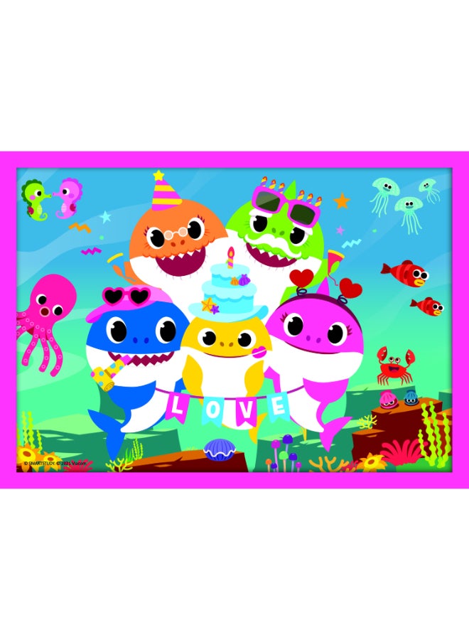 Trefl Puzzles - "4in1 (12, 15, 20, 24)" - The Shark family / Viacom Baby Shark - Image 3