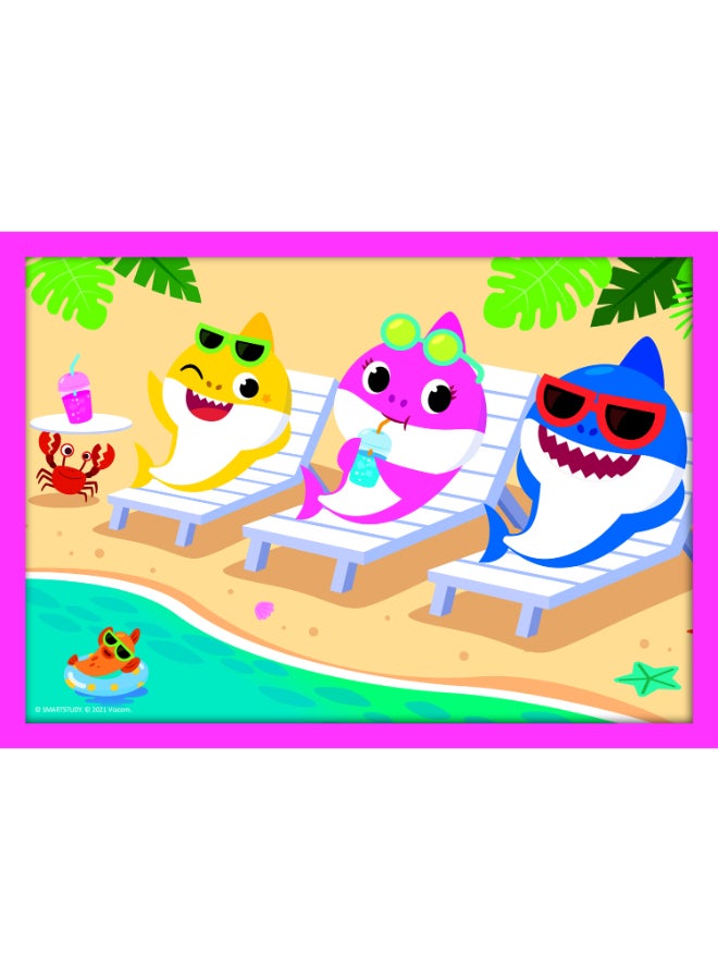 Trefl Puzzles - "4in1 (12, 15, 20, 24)" - The Shark family / Viacom Baby Shark - Image 4