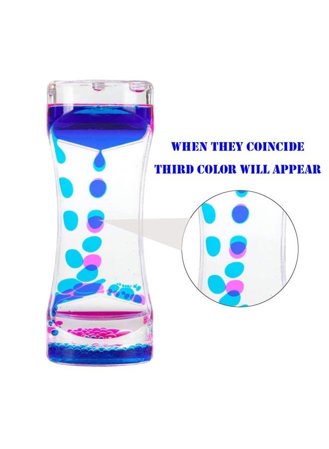 Oneshow Liquid Motion Bubbler Timer Colorful Oil Hourglass Liquid Sensory Toys Activity Fidget Toy Calm Stress Relief Desk Toys Desk Decor for Adults and Teenager Fidget Water Timers 3 Pack - Image 3