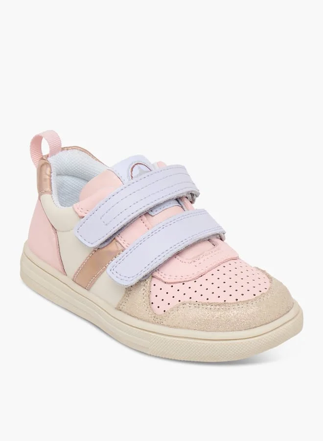 Barefeet Textured Sneakers with Hook and Loop Closure