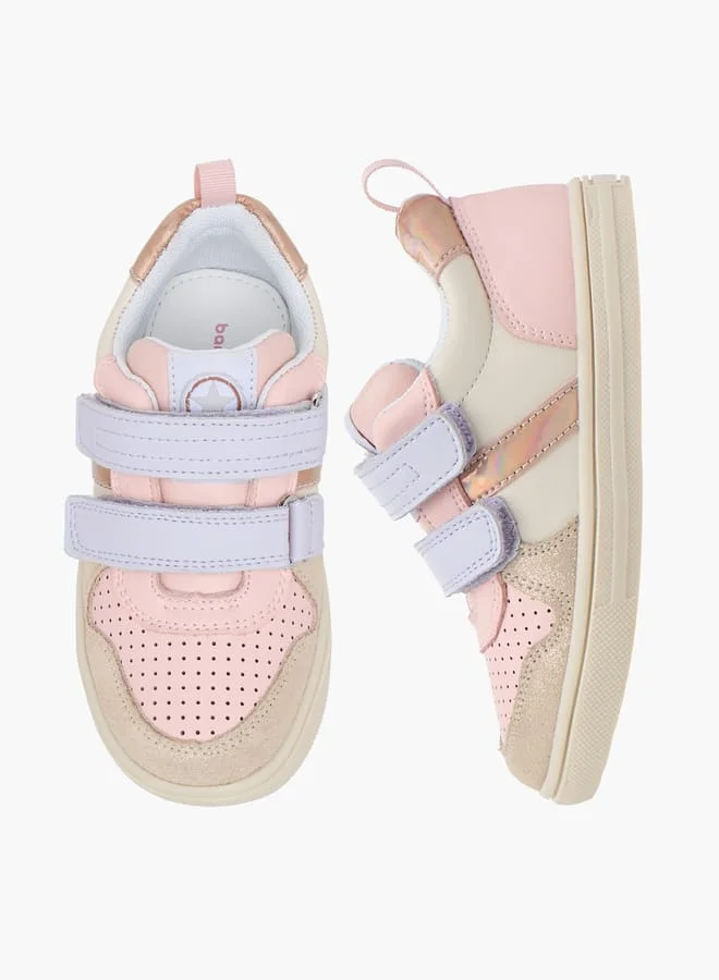 Barefeet Textured Sneakers with Hook and Loop Closure
