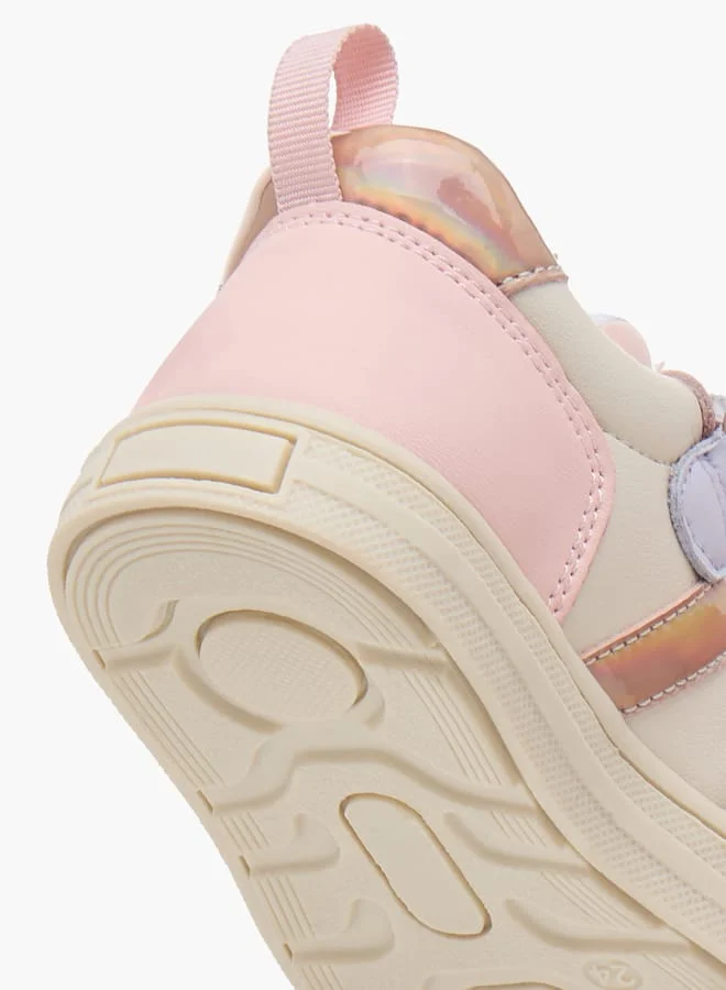 Barefeet Textured Sneakers with Hook and Loop Closure