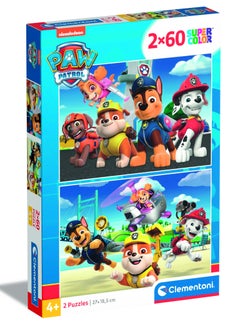 Clementoni Clementoni Puzzle Paw Patrol Action 2x60 Pieces | Jigsaw Puzzle | Children's Puzzle | Kids Puzzle | Preschool Learning Toys | Develops Problem Solving Skills | Made in Italy  - Image 1