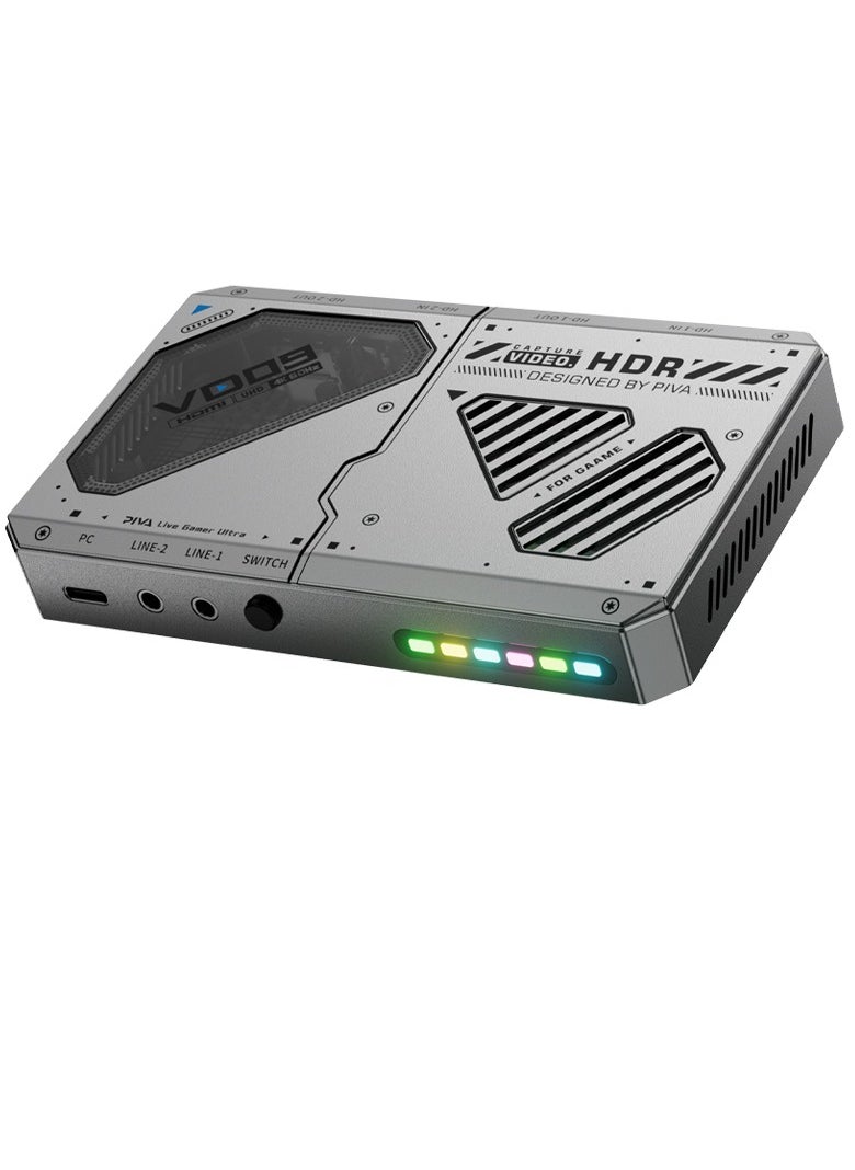 PIVA VD09 dual-capture card HD video adapter provides high-speed transmission without delay. It is equipped with a built-in fan for multiple heat dissipation to ensure stable long-term live streaming.