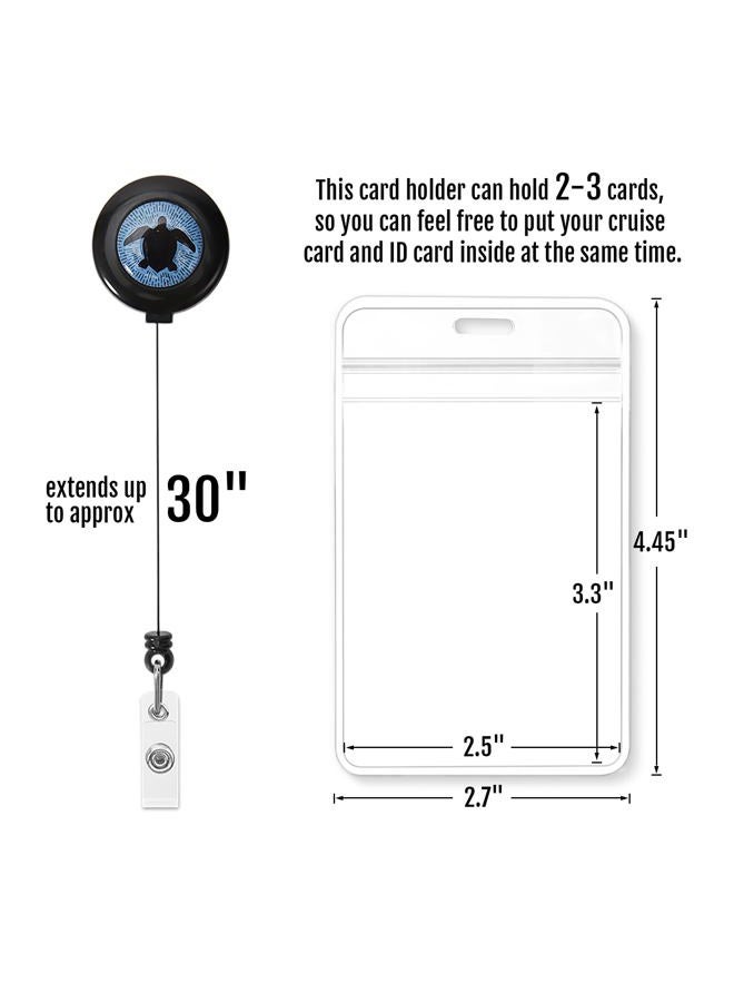 MNGARISTA Cruise Lanyards, Adjustable Lanyard with Retractable Reel, Waterproof ID Badge Holder for All Cruises Ships Key Cards, 2pack - Image 2