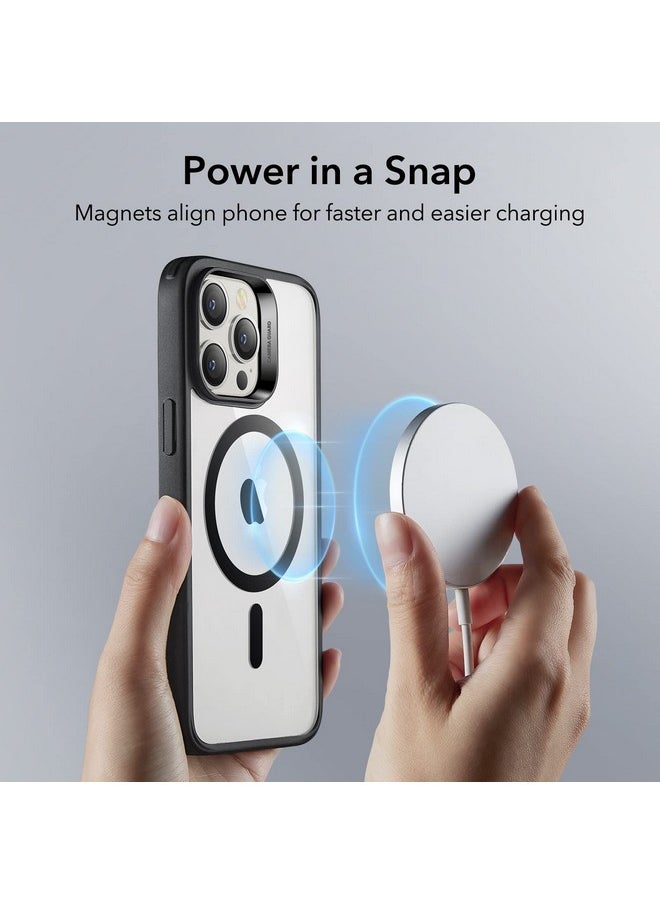 اي اس ار جراب ESR لهاتف iPhone 14 Pro، متوافق مع MagSafe، مقاوم للخدش، رفيع ونحيف، حماية كلاسيكية من الصدمات بدرجة عسكرية، TPU، غطاء خلفي مغناطيسي، أسود شفاف  - Image 3