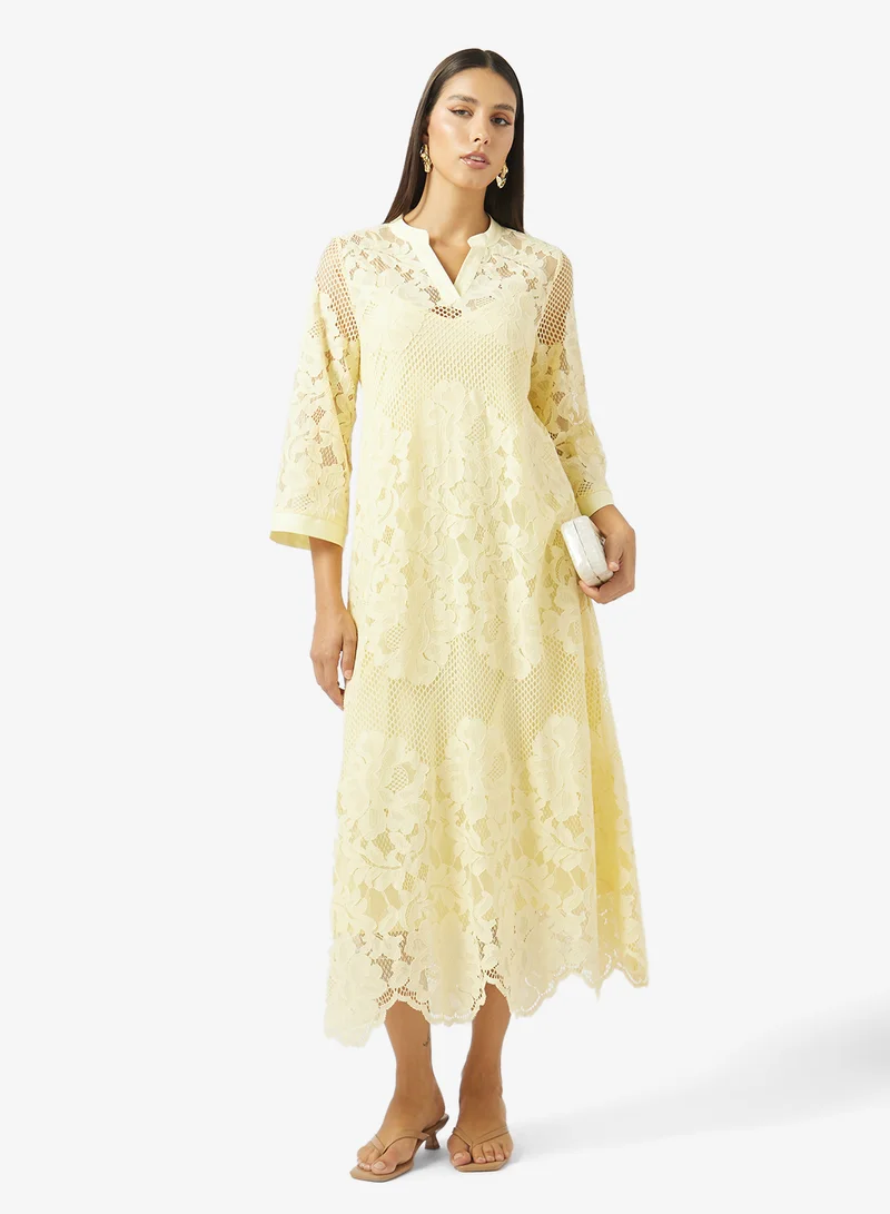Vero Moda  V-Neck Lace Detailed Maxi Dress for Women | Best Price UAE