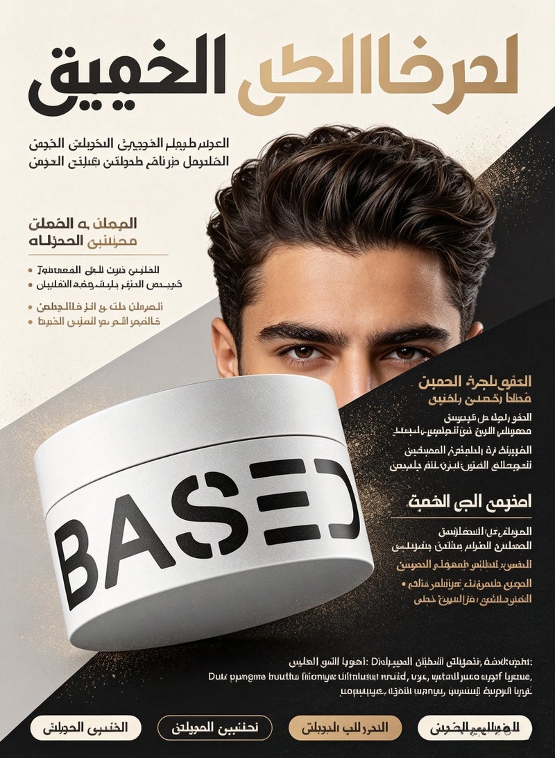 Based Hair Clay for Men, Premium Hair Clay with Strong Hold, Texturizing Finish, & Zero Shine, Styling Clay for Medium, Thick, Straight, or Wavy Hair, Santal Sandalwood Fragrance (3oz Pack of 1) - Image 1
