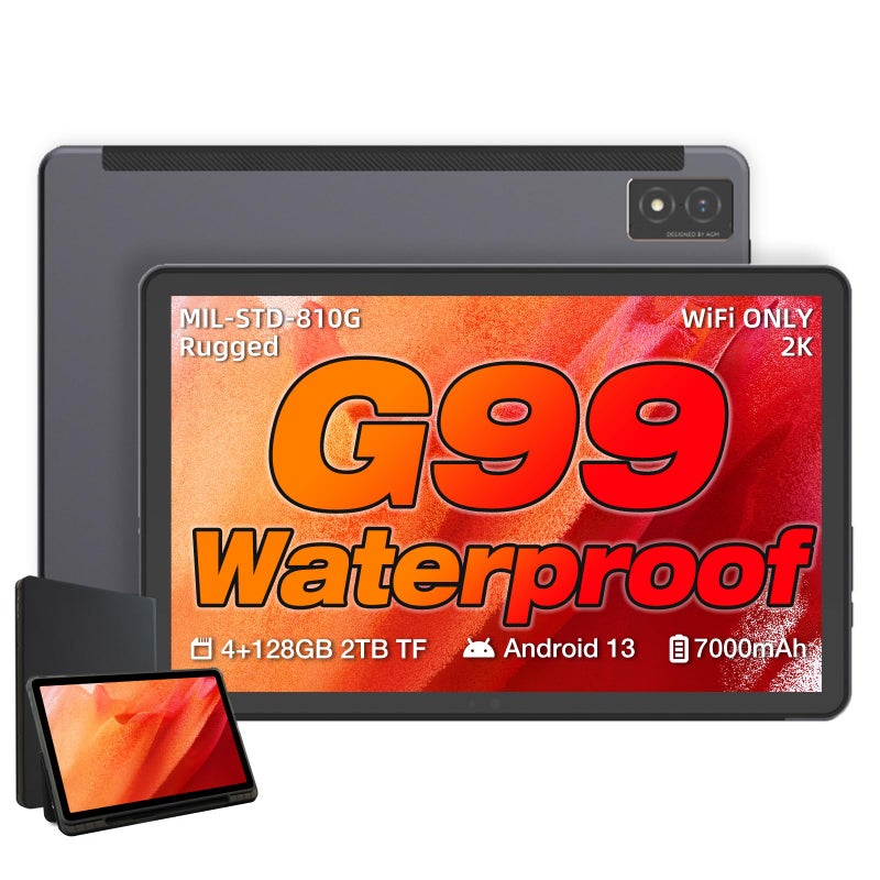 AGM تابلت AGM PAD P1 الأندرويد المتين مع غلاف 10.36 بوصة 120 هرتز عرض FHD 2K مقاوم للماء ومضاد للصدمات والغبار MTK G99 أندرويد 13 مكبرات صوت ستيريو مزدوجة 7000 مللي أمبير 4GB128GBTF 2TB GPS واي فاي