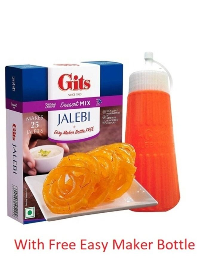 Gits Jalebi Dessert mix 100g With Free Easy Maker Bottle 