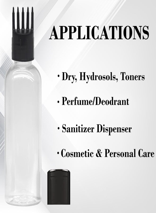 HUNCHA Hair Root Applicator Bottle For Applying Hair Oil Shampoo and Medicine, Oil Applicator Bottle For Scalp, 100ml Applicator Hair Root Bottle, Transparent Bottle, Black Cap, Pack of 3 - Image 5
