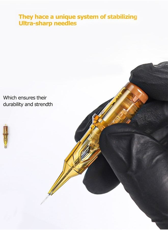 20 Piece Golden Tattoo Cartridge Needles 5RL Disposable Tattoo Needles Cartridge for Tattoo Artist - Image 2