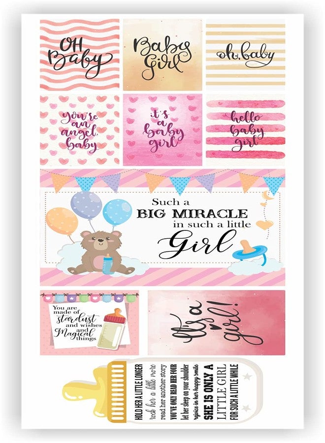 Craftastique Scrapbooking Baby Girl Elements and Tags Sheets (4 Sheets), Multicolour - Image 3