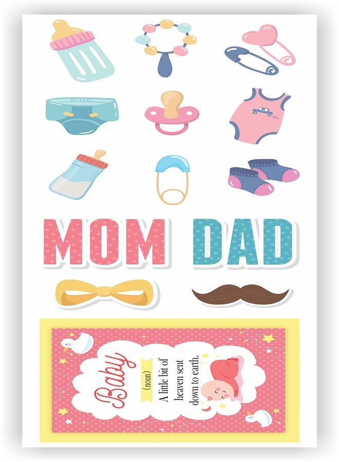 Craftastique Scrapbooking Baby Girl Elements and Tags Sheets (4 Sheets), Multicolour - Image 4