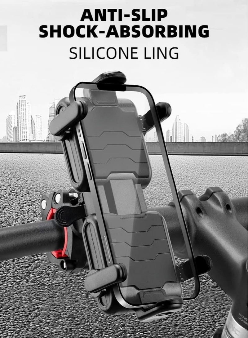 كابتن تيك Bike Phone Mount Holder Motorcycle Phone Mount for Handlebar Accessories Compatible with iPhone 13 13 Pro Max 11, Galaxy and Other 4.1-6.8 Inches Cellphones (Black) - Image 5
