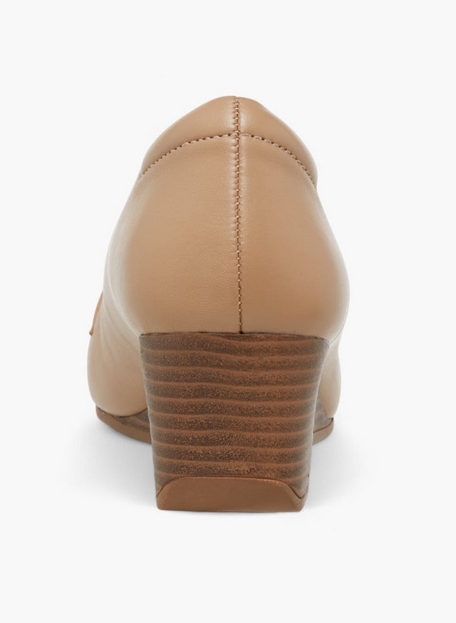 Le Confort Metal Accent Slip-On Shoes with Wedge Heels - Image 5