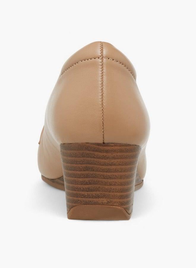 Le Confort Metal Accent Slip-On Shoes with Wedge Heels - Image 5