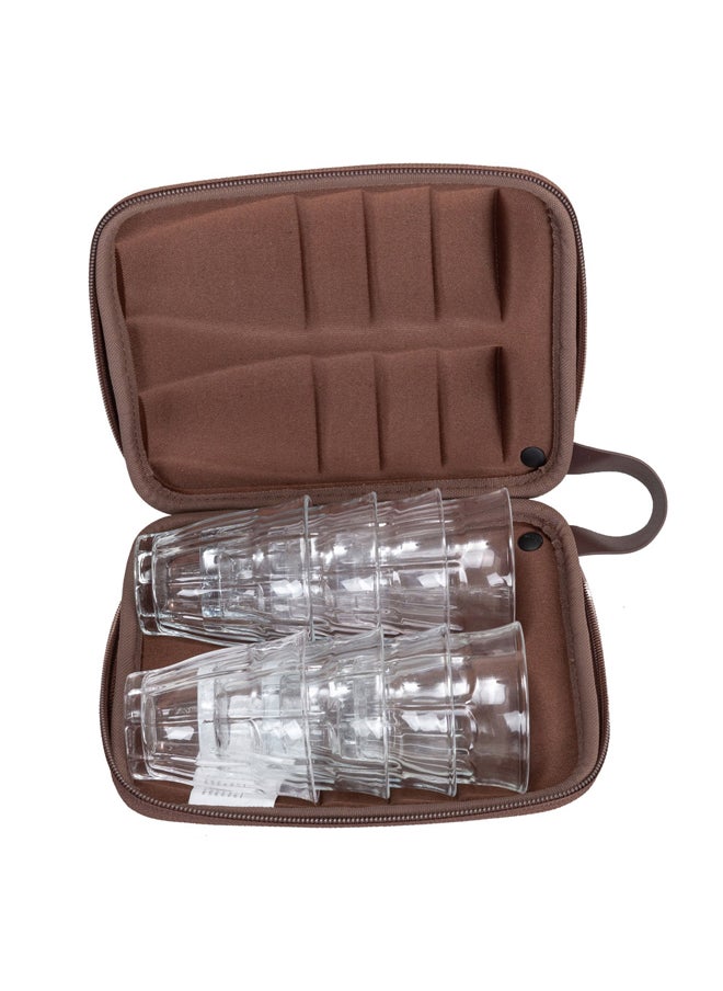 AL SANIDI Full anti-shock cups bag, Tea cups Bag, Oud, Size 15*17*7.2Cm  - Image 2