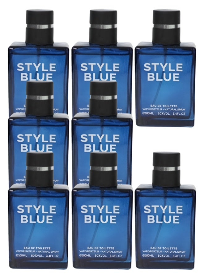Style 8 Pieces Style Blue Perfume 100ML - Image 1