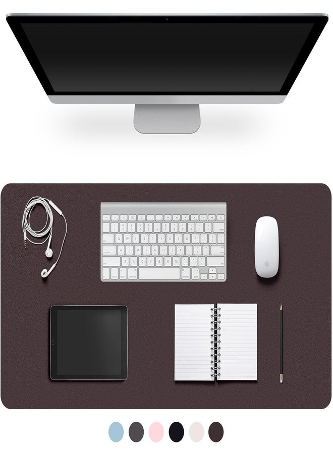 CADONO Leather Desk Pad Protector,Non-Slip Desk Pad,on-Slip PU Leather Large Mouse Pad,Easy Clean Desk Protecor Mat,Writing Pad for Office Work/Home/Decor(Dark Coffee, 23.6" x 13.7") - Image 1