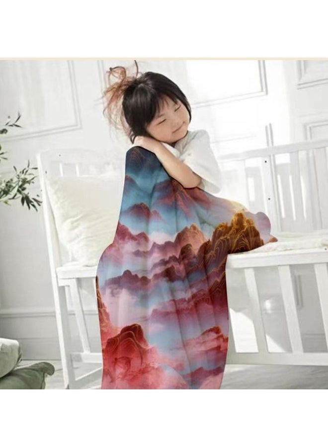 عام بطانية رقيقة من الفانيلا على غرار اللوحة الصينية (دافئة ومريحة، ومناسبة للنوم واستخدام الألعاب وإزالة الغبار ومنع الرمال) 150 سم * 200 سم - 19 - Image 3