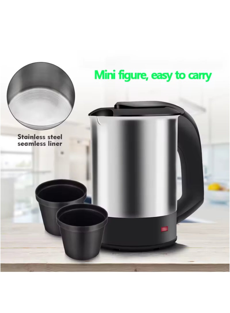 غلاية كهربائية من الفولاذ المقاوم للصدأ، 500 مل غلاية كهربائية، غلاية كهربائية توضع على سطح العمل، 500 مل - Image 5