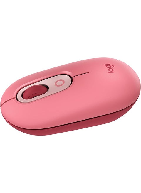 Logitech pop mouse, wireless mouse, with customizable emojis, silent touch technology, precise/fast scrolling, compact design, Bluetooth, multi-device, operating system compatible - the heart-stirring model