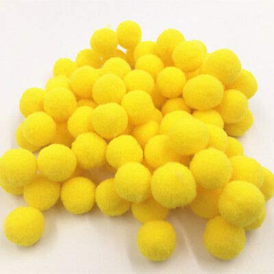 morel MOREL Black Yellow Green Orange POM POM Balls, 20 MM, Used in Jewellery & TORAN Making, Macrame Art & Craft , Decorations, Bag, Dresses, School Projects, Christmas, DIY, ETC (Total - 200)  - Image 4