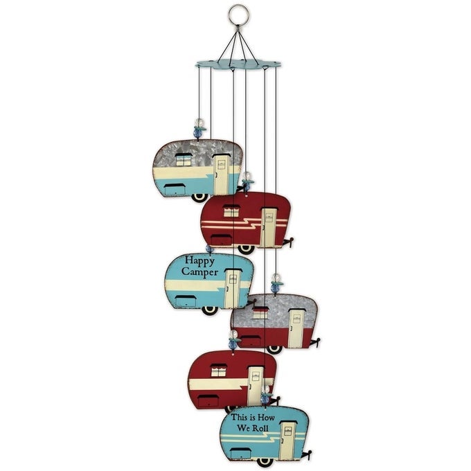 GALVANIZED METAL WIND CHIMES FOR CAMPER TRAILER BY