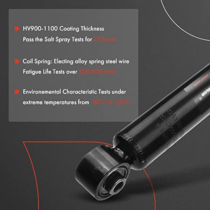 أ-بريميوم زوج خلفي من ممتص الصدمات متوافق مع نيسان باثفايندر 2013-2020، إنفينيتي JX35 2013، QX60 2014-2020، سيارة رياضية متعددة الاستخدامات، جانب السائق والراكب - Image 5