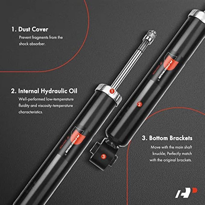 أ-بريميوم زوج خلفي من ممتص الصدمات متوافق مع نيسان باثفايندر 2013-2020، إنفينيتي JX35 2013، QX60 2014-2020، سيارة رياضية متعددة الاستخدامات، جانب السائق والراكب - Image 4