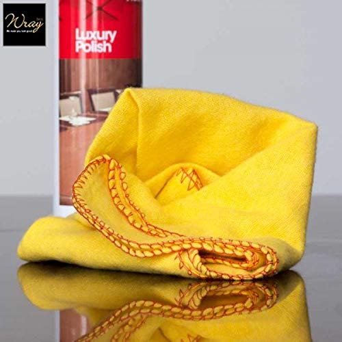 G1 G 1 Large Super Soft Flannel Duster Cloth Mop Pocha for Cleaning Home, Kitchen, Car Mirror,Glass, 18x25-inch | Yellow Color | Pack of 4 - Image 4