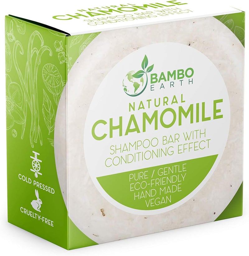 Solid Shampoo Bar And Conditioner Effect Hair Soap Natural Shampoo Bars For Hair With Plant Based Essential Oils And Zero Waste Biodegradable Packaging Chamomile
